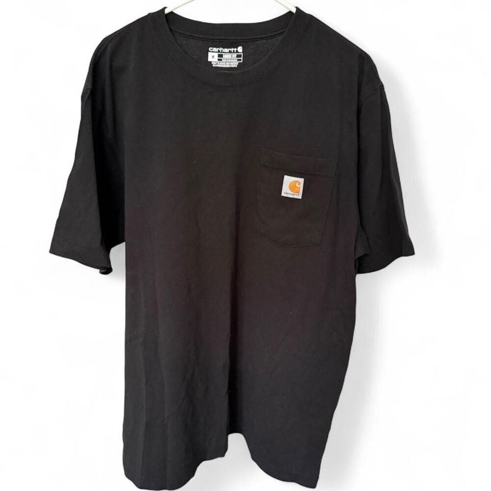 Carhartt K87 Men’s Medium Black Loose Fit Pocket Short Sleeve Work T-Shirt